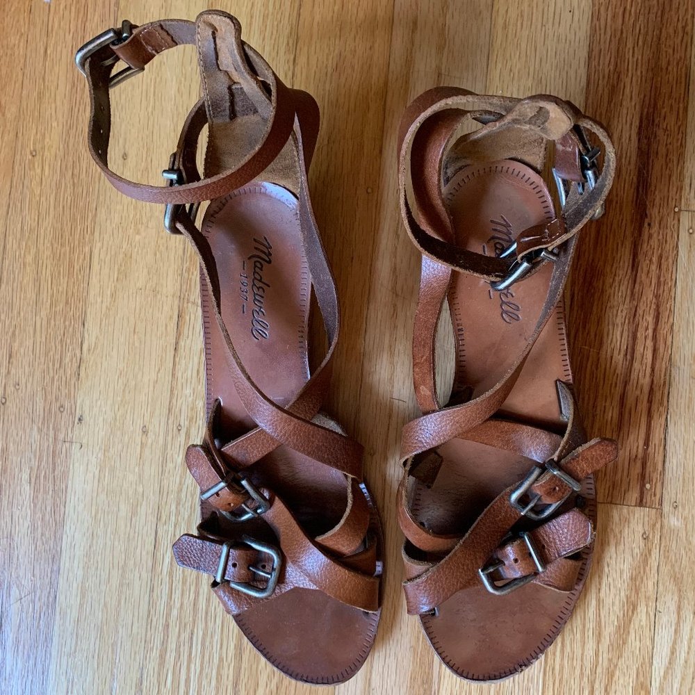 Madewell leather sightseer buckle gladiator sandal in 8 medium